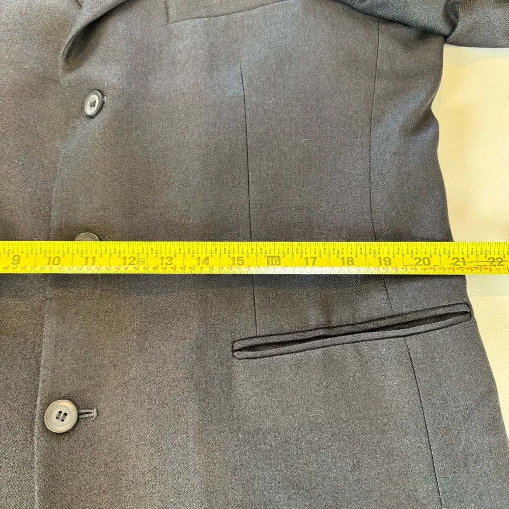Chereskin Mens 40R Sports Coat Black 2-Button 100% Silk Blazer Jacket